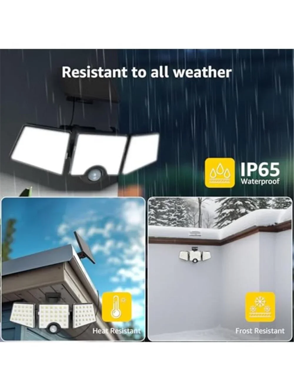 Solar Motion Lights Outdoor Security Lights Waterproof LED Flood Light 2 Pack